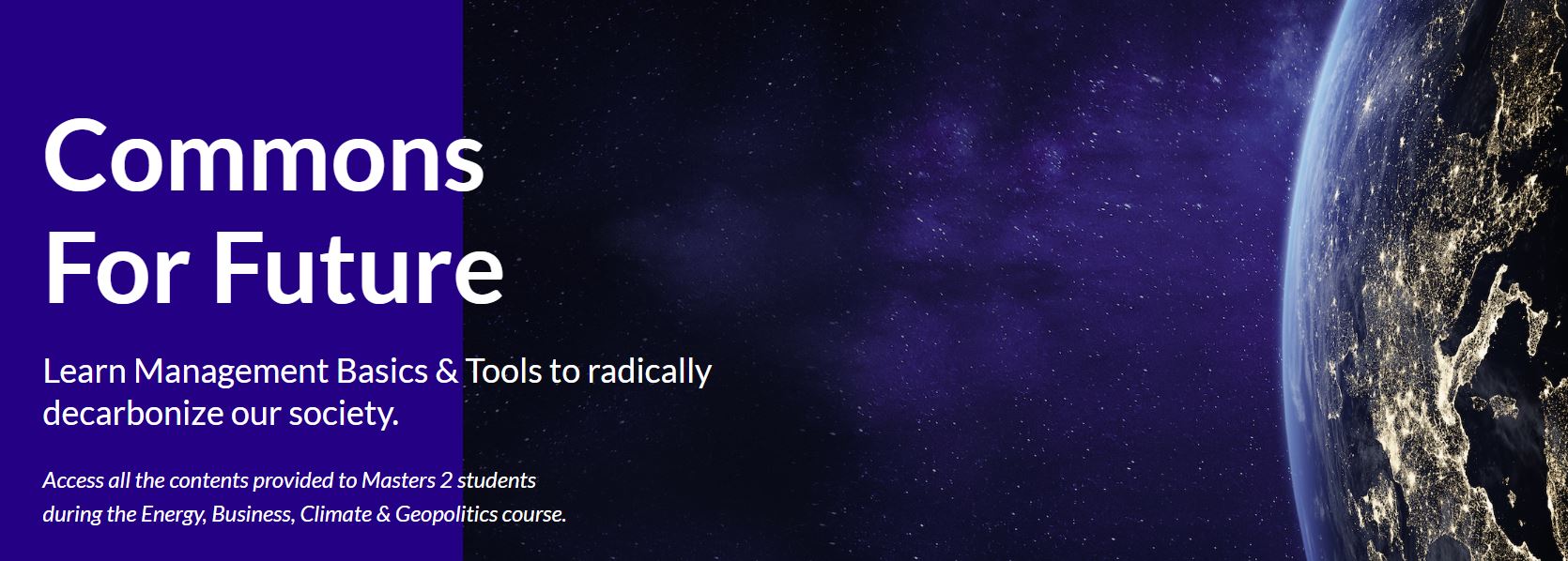 COMMONS FOR THE FUTURE